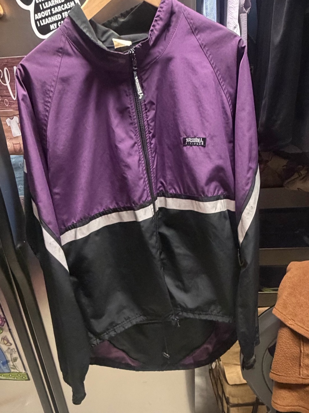 Unbranded Purple & Black Women's Windbreaker Jacket